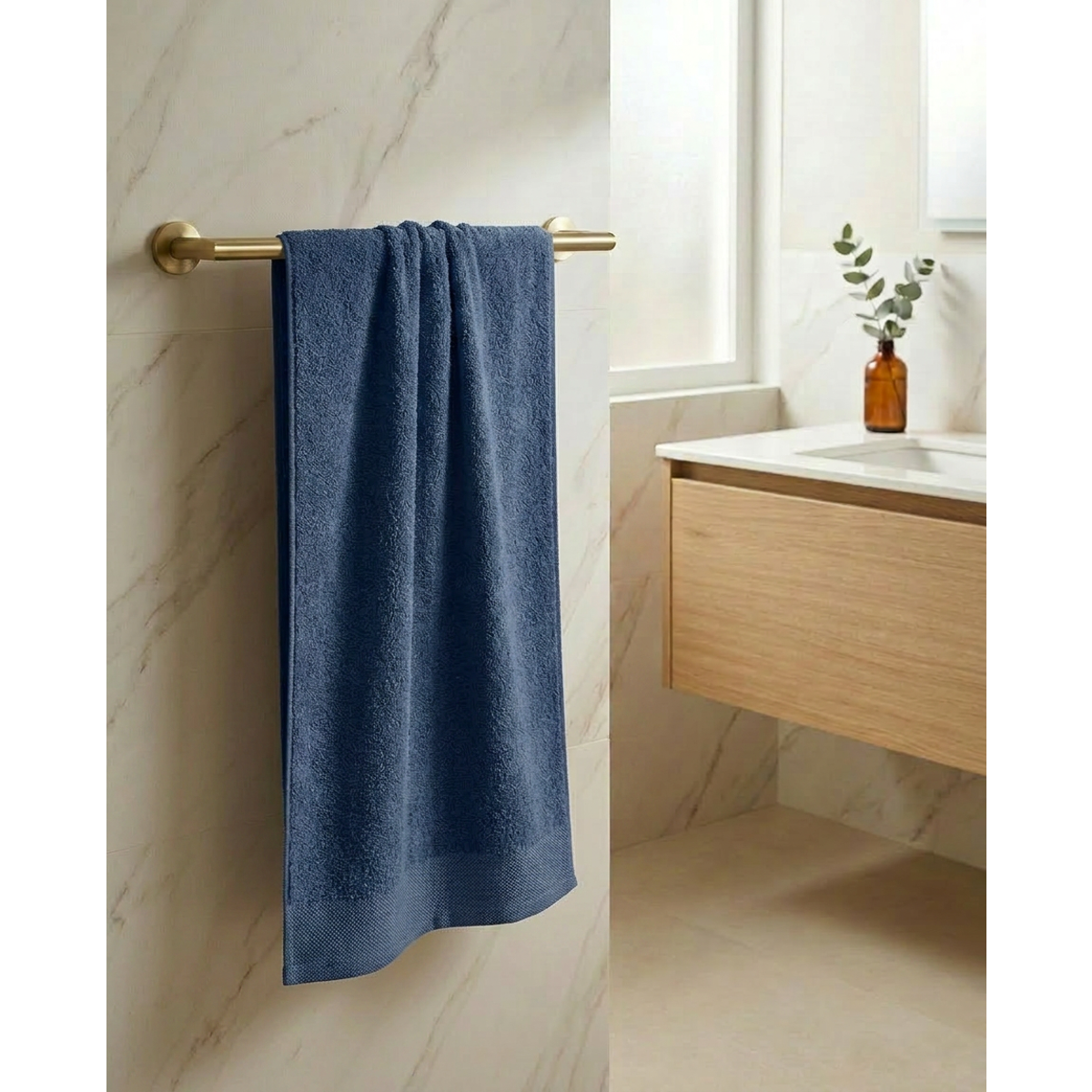 Manamo Pure Bamboo Bath Towel Indigo 75x150 cm