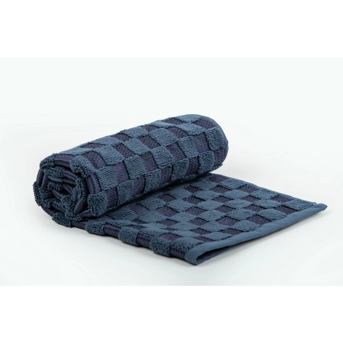 Manamo Checkers ფარდაგი ბამბის ლურჯი 50x70  