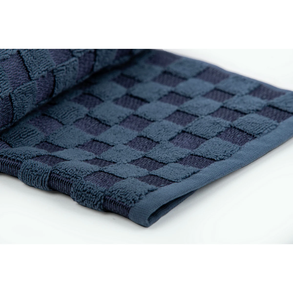 Manamo Checkers ფარდაგი ბამბის ლურჯი 50x70  