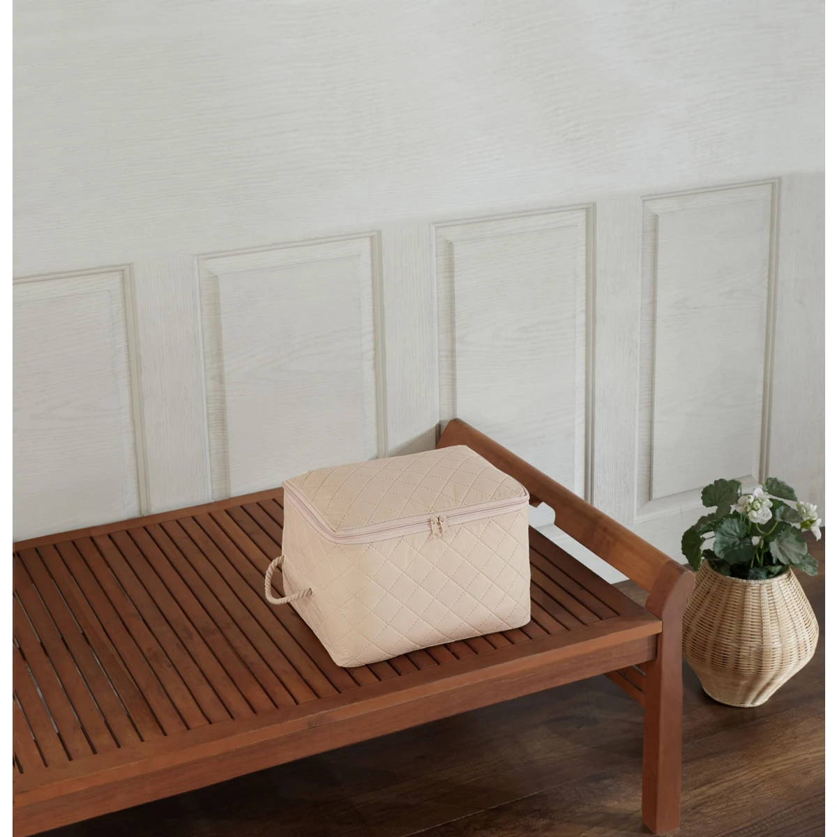 Manamo  Plain დალიანდაგებული ორგანაიზერი ბეჟი 30x22x18 სმ