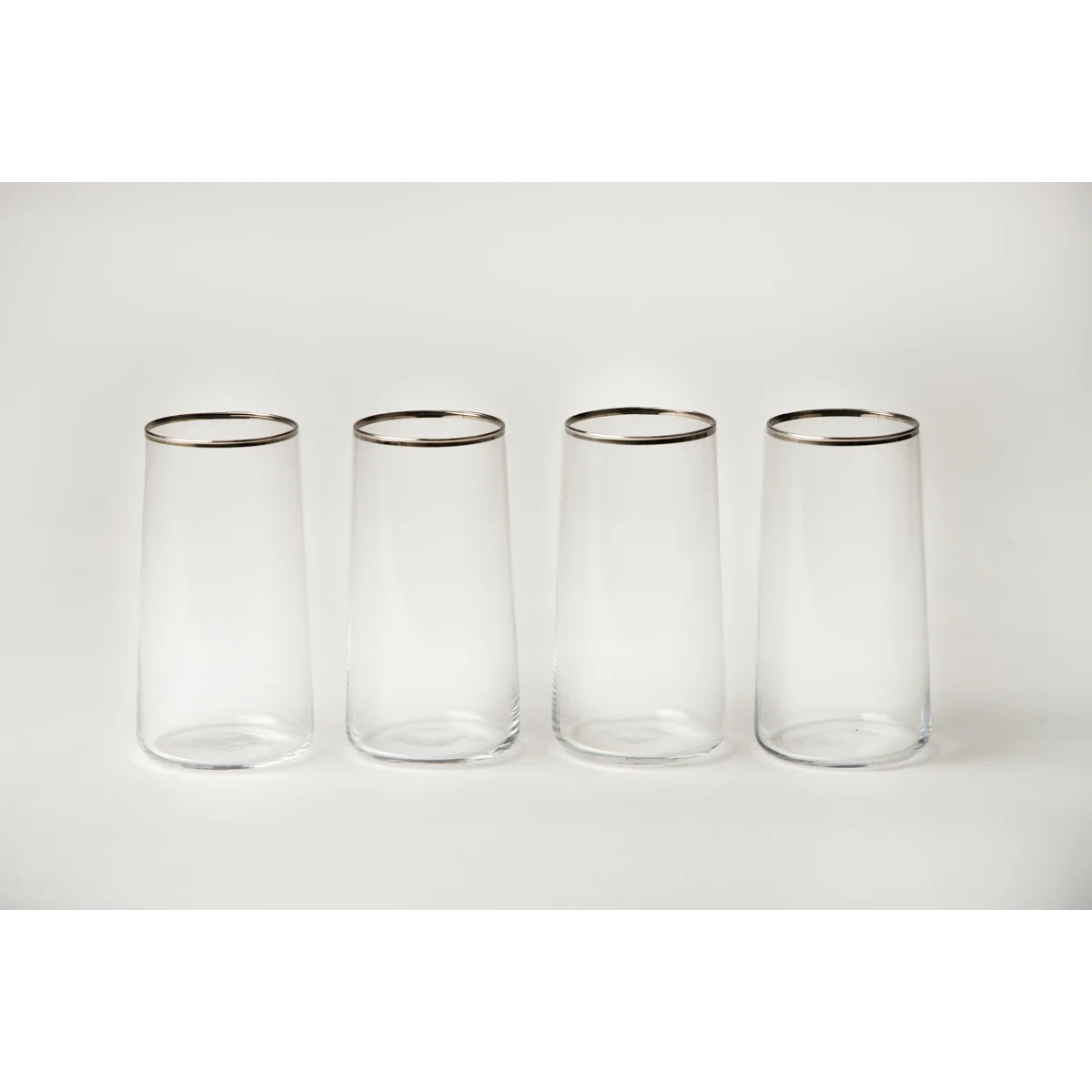 Manamo Avantgarde Cocktail Glass Transparent / Silver Rim 520 cc × H 150 mm × Ø 79 mm