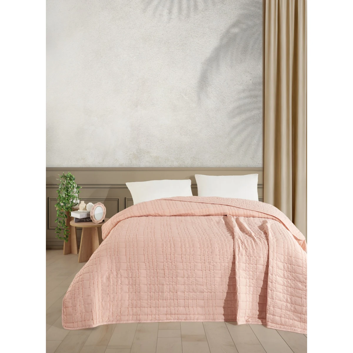 Manamo Lena Bed Spread Microfiber Powder Single Size 160x 230 cm
