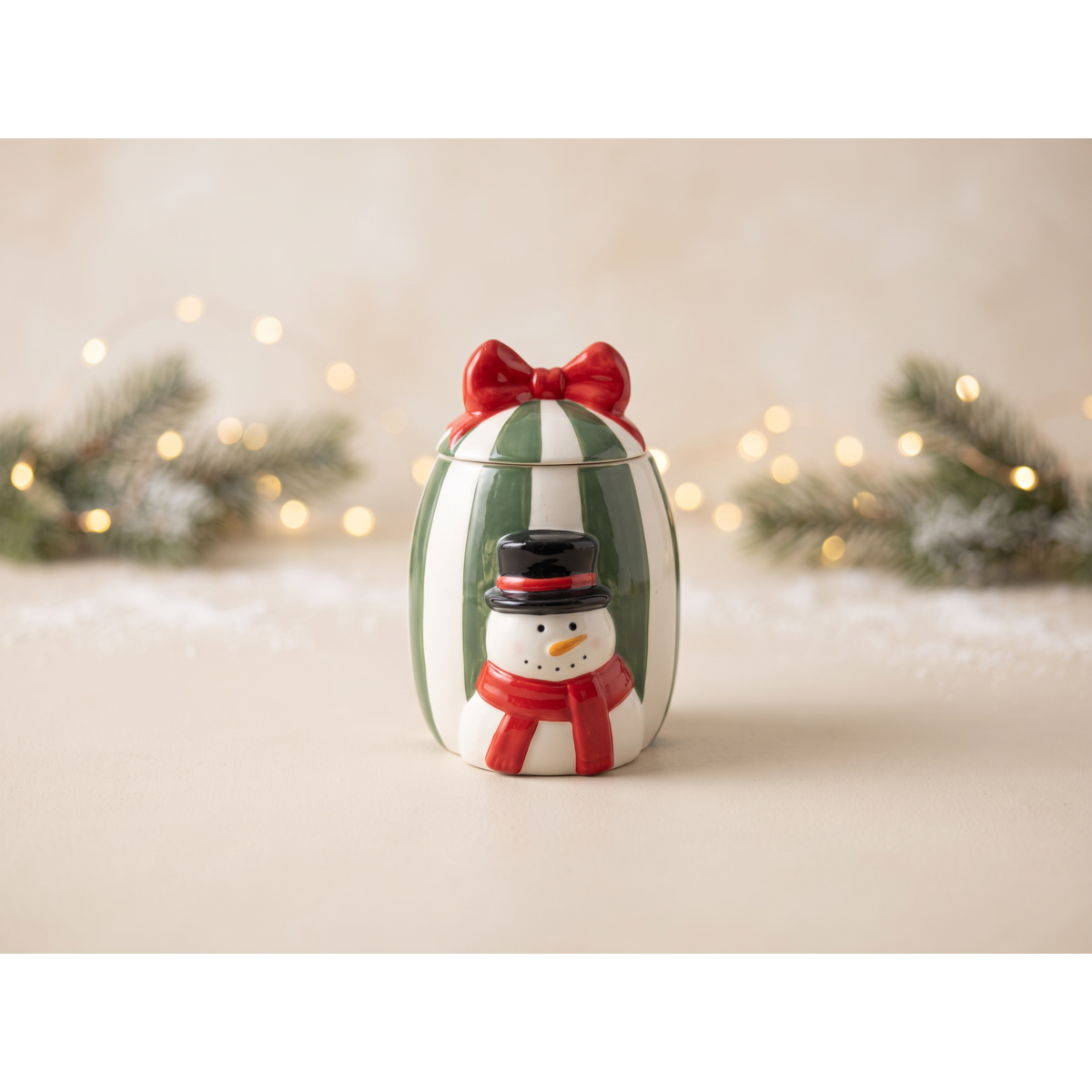 Manamo Carol  Spice Jar Ceramic Red/White 12.1x12.7x16.8 cm