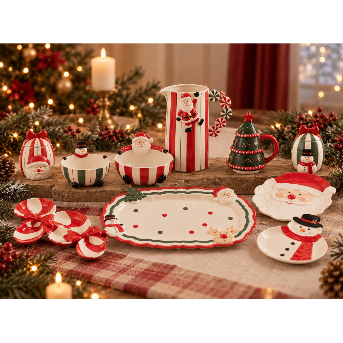 Manamo Carol  Spice Jar Ceramic Red/White 12.1x12.7x16.8 cm