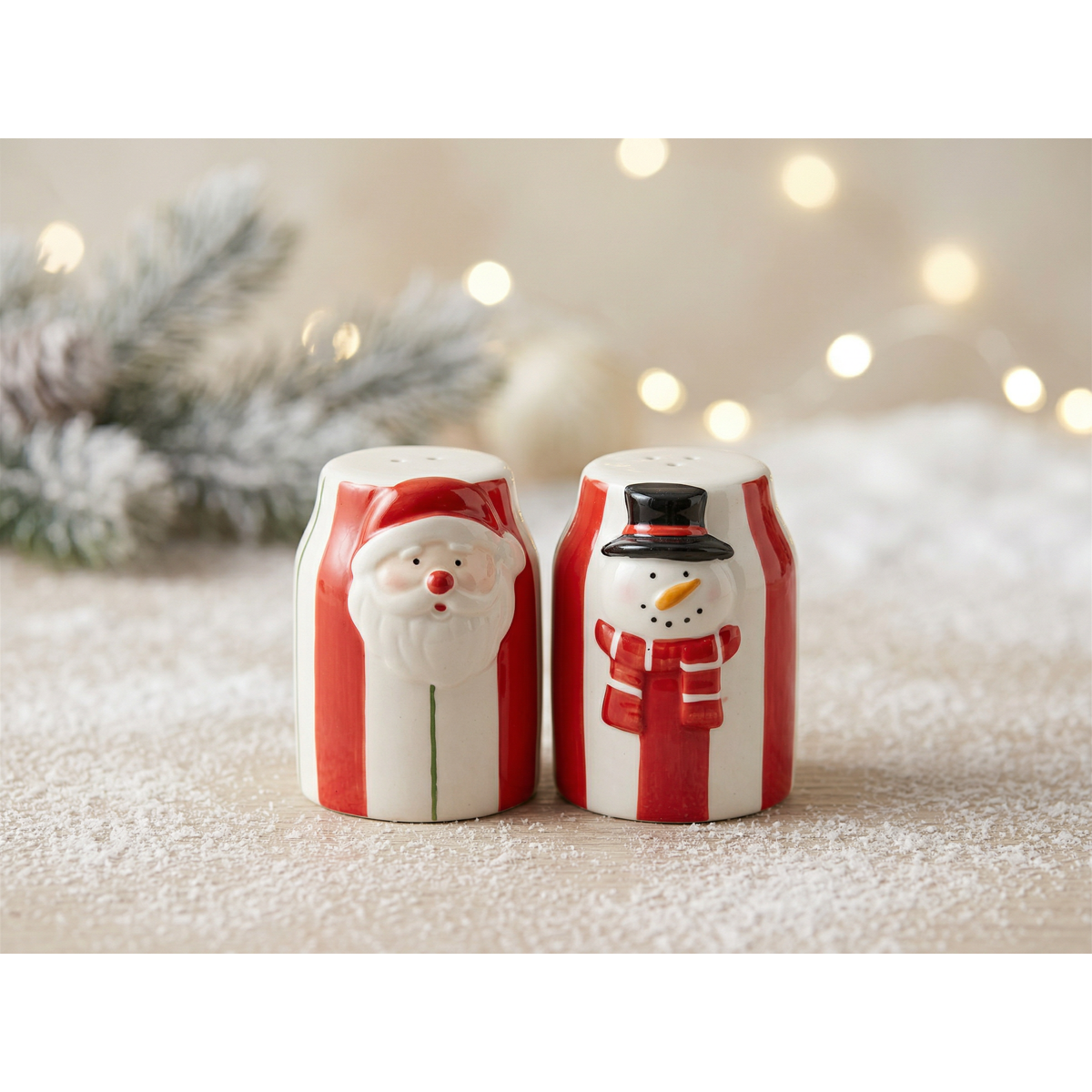 Manamo Noble  Salt & Pepper Shaker Ceramic Red/White 6.5x6x7.8 cm