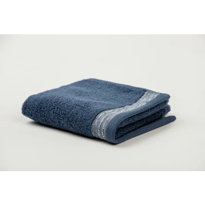 Manamo Pender Jacquard Hand Towel Cotton Indigo 30x50 cm