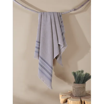 Manamo Sapphire Bath Towel Bamboo/Cotton Beige Peshterry 75x150 cm
