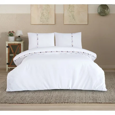 Manamo Efes Duvet Cover With Pillow Case Cotton White  160x220 + 50x70