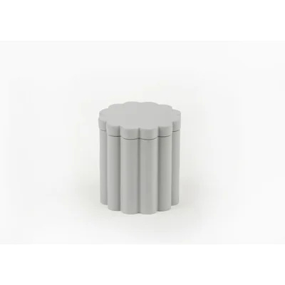 Manamo Tria Cotton Cover Polyresin Gray  8.8x8.8x9.6 cm