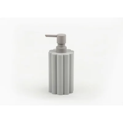 Manamo Tria Liquid Soap Dispenser Polyresin Gray  7.5x7.5x17.5 cm