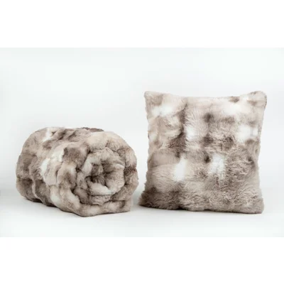 Manamo Luxury Rabbit მოსახური პლედი პოლიესტერის ყავისფერი 130x170 სმ