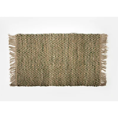 Manamo Caly Carpet Jute Denim Natural/Green 80x130 cm