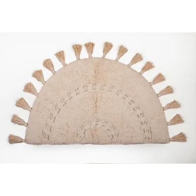 Manamo Versa  Bath Mat Cotton Handwoven Tasseled Powder 50x80 cm