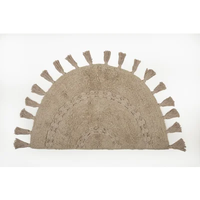 Manamo Versa  Bath Mat Cotton Handwoven Tasseled Mocha 50x80 cm