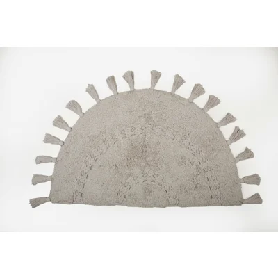Manamo Versa  Bath Mat Cotton Handwoven Tasseled Grey 50x80 cm