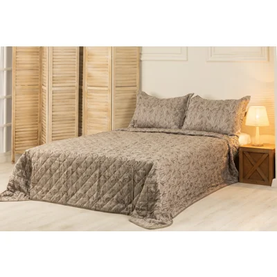 Manamo Paisley  Bed Cover Set Polyester Taupe 240X250+50X70 CM(2)