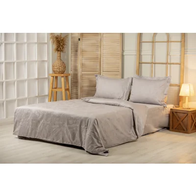 Manamo Manley Jacquard Bed Linen Set Saten Light Grey 200x220 cm+240x260 cm+50x70 cm(2)