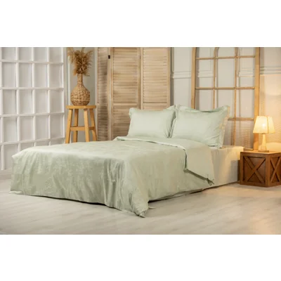 Manamo Manley Jacquard Bed Linen Set Saten Mint 200x220 cm+240x260 cm+50x70 cm(2)