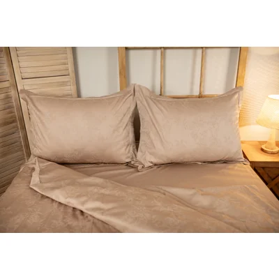Manamo Manley Jacquard Bed Linen Set Saten Mink 200x220 cm+240x260 cm+50x70 cm(2)