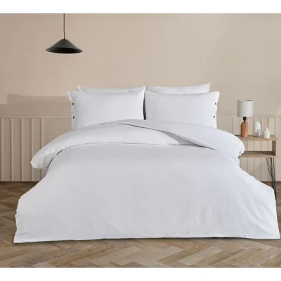 Manamo Nando Duvet Cover With Pillow Case Cotton White  160x220 + 50x70