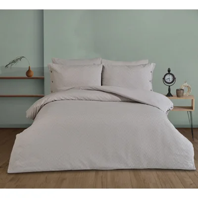 Manamo Nando Duvet Cover With Pillow Case Cotton Grey  160x220 + 50x70