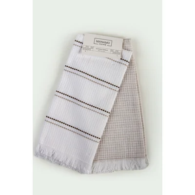 Manamo Baggy-Harvey Jacquard Kitchen Towel Set Of 2x50X70 Beige