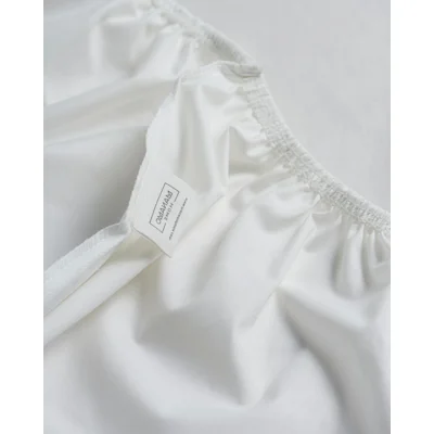 Manamo M&D Fitted Sheet Cotton Double Ecru 160x200+30 cm