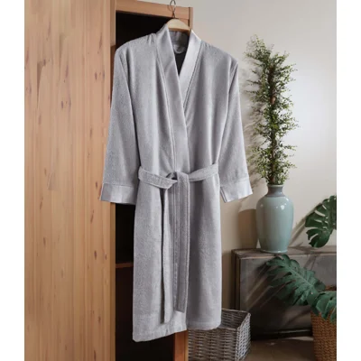 Manamo Pure Bamboo Kimono Bathrobe Metal Grey S/M