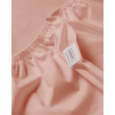 M&D FITTED SHEET  BLUSH  180X200+30