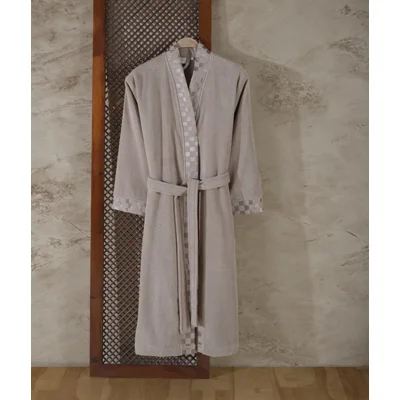 Manamo  Checker  ხალათი მიკროკოტონის ბეჟი  L/XL