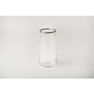 Manamo Avantgarde Cocktail Glass Transparent / Silver Rim 520 cc × H 150 mm × Ø 79 mm