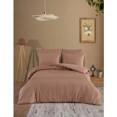 Manamo Prime Stripe Bed Linnen Set  Saten Powder Single 160x220+50x70+180x260 cm 