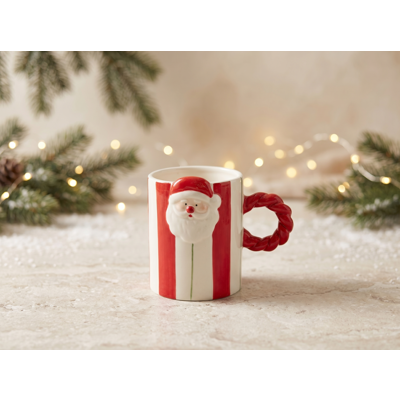 Manamo Livia  Mug  Ceramic Red/White/Cameo Green 12.5x9x10.5 cm