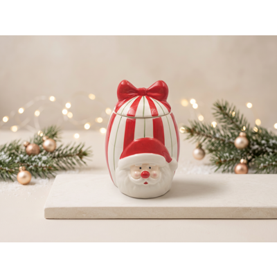 Manamo Carol  Spice Jar Ceramic Red/White 12.4x14.3x16.7 cm